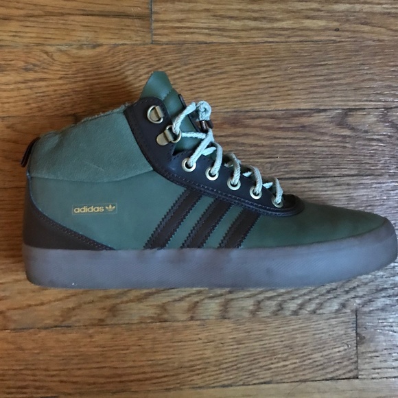 orange adidas high tops